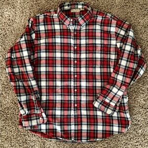L.L. Bean Red and Blue Plaid Men's Flannel